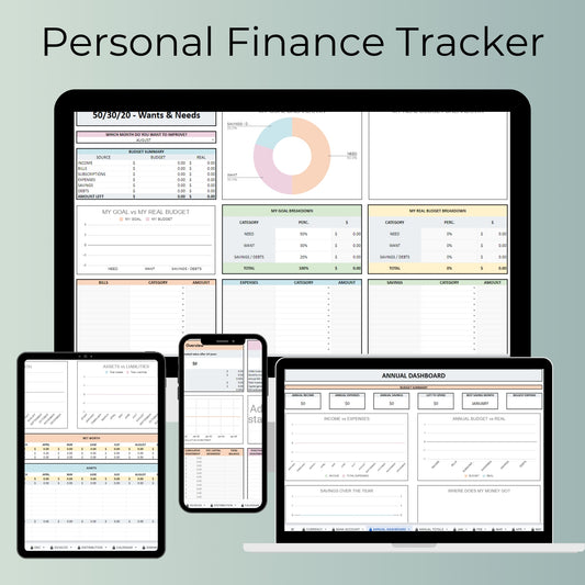 Personal Finance Tracker Sheet - #1 Way to Get Your Finances in Check