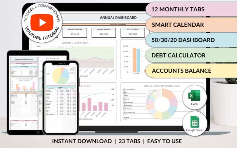 Personal Finance Tracker Sheet - #1 Way to Get Your Finances in Check