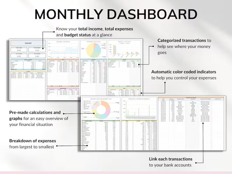 Personal Finance Tracker Sheet - #1 Way to Get Your Finances in Check